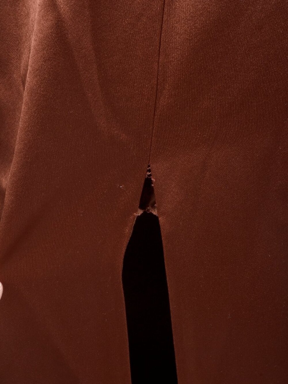 STAUD Janet Satin Halter Maxi Dress in Clove - Picture 6 of 8
